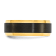 Black Zirconium Polished Yellow IP-plated with Brushed Center 8mm Band