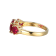 Lab Created Ruby 18k Yellow Gold Over Sterling Silver July Birthstone
Ring 3.47ctw