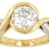 Two-Tone Bypass Moissanite Ring In 14K Gold Over Sterling Silver