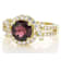 Grape Color Garnet And White Zircon Ring In 18K Gold Over Sterling
Silver 2.45ctw