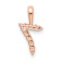 14k Rose Gold Diamond Number 7 Pendant