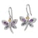 Rhodium Over Sterling Silver with 14K Yellow Gold
Amethyst/Iolite/Diamond Dragonfly Earrings