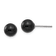Rhodium Over 14K White Gold Onyx Bead Earrings