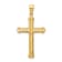 14K Yellow Gold Diamond-cut Cross Pendant