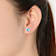 Blue Topaz Color CZ Triangle Stud Earrings In Sterling Silver
