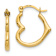 14k Yellow Gold 5/8" Heart Shaped Hoop Earrings