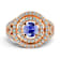 14K Rose Gold Tanzanite and Diamond Ring 0.74 ctw