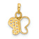 14k Yellow Gold Polished Cubic Zirconia Butterfly Pendant