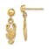 14K Yellow Gold Textured Lobster Dangle Earrings