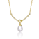 Pear Shape Freshwater Pearl Y-Necklace In 14K Gold Over Sterling Silver