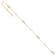 14K Yellow Gold Polished Diamond-cut Beads with 1-inch Extension Anklet