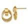 14k Yellow Gold Polished Fancy Stud Earrings