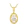 Diamond Simulant Oval Solitaire Pendant Necklace In 18K Gold Over
Sterling Silver 2.25ct