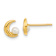 14k Yellow Gold Polished Half Moon 2.5-3mm Freshwater Cultured Pearl
Stud Earrings