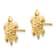 14K Yellow Gold Turtle Post Earrings