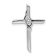14K White and Rose Gold Diamond Cross Chain Slide