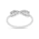 Lab Grown Diamond Rhodium Over Sterling Silver Criss Cross Infinity Ring
VS- GH