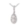Diamond Teardrop Dangle Pendant In 10K White Gold 0.25ctw