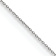 Rhodium Over 14k White Gold 0.75mm Solid Round Open Link Cable 14 Inch Chain