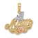 14k Yellow Gold and 14k Rose Gold with Rhodium Over 14k Yellow Gold
Textured #1 MOM Flower Charm