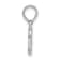 Sterling Silver Polished Block Initial -U- Pendant