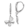 Rhodium Over 14K White Gold Diamond Butterfly Dangle Earrings
