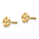 14K Yellow Gold Flower Post Earrings