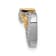 14k White Gold and Yellow Rhodium Over 14k White Gold Diamond Heart with
Bow Chain Slide Pendant