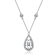 Teardrop CZ Drop Necklace In Sterling Silver