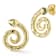Sterling Statements 14K Yellow Gold Over Sterling Silver Cubic Zirconia
Spiral Snake Studs