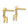 14K Yellow Gold Cubic Zirconia Giraffe Post Earrings