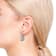 CZ Basket-Set Drop Earrings In White Rhodium Over Brass
