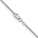 Rhodium Over 14k White Gold 1.4mm Solid Round Open Link Cable 14 Inch Chain