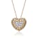 CZ Heart Pendant Necklace In 14K Gold Over Sterling Silver
