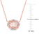 1.14ctw Morganite And 0.10ctw Diamond 10k Rose Gold Necklace