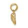 14k Yellow Gold Textured Miniature Frog Pendant