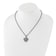 Sterling Silver Antiqued with 14K Accent Diamond Vintage Necklace