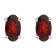 5x3mm Oval Garnet 14k White Gold Stud Earrings