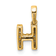 14K Yellow Gold Diamond Letter H Initial with Bail Pendant