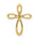 14K Two-tone Gold Diamond Cross Slide Pendant