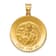 14k Yellow Gold Polished and Satin Saint Michael Medal Pendant