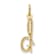 10K Yellow Gold Polished Letter b Initial Charm