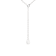 Dangling Y-shaped Rhodium Over Sterling Silver Cultured Freshwater Pearl
Necklace, 18" Adjustable