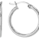 Classic Polished Hoop Earrings In Sterling Silver 0.6"