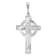 Rhodium Over 14K White Gold Celtic Cross Charm