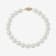 7-8mm Round White Freshwater Pearl 14K Yellow Gold Tennis Bracelet