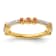 14K Yellow Gold Stackable Expressions Pink Tourmaline and Diamond Ring 0.185ctw