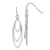 Sterling Silver Polished Triple Marquise Shape Dangle Earrings