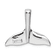 Rhodium Over 14k White Gold Whale Tail Slide Pendant