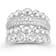 Rachel Zoe CZ Multi-Row Stacked Statement Ring in Rhodium Over Sterling Silver